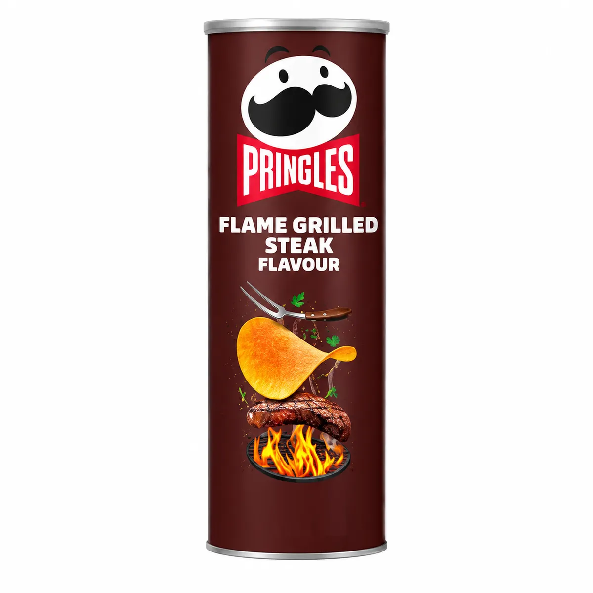 Pringles Flame Grilled Steak Flavour Potato Crisps