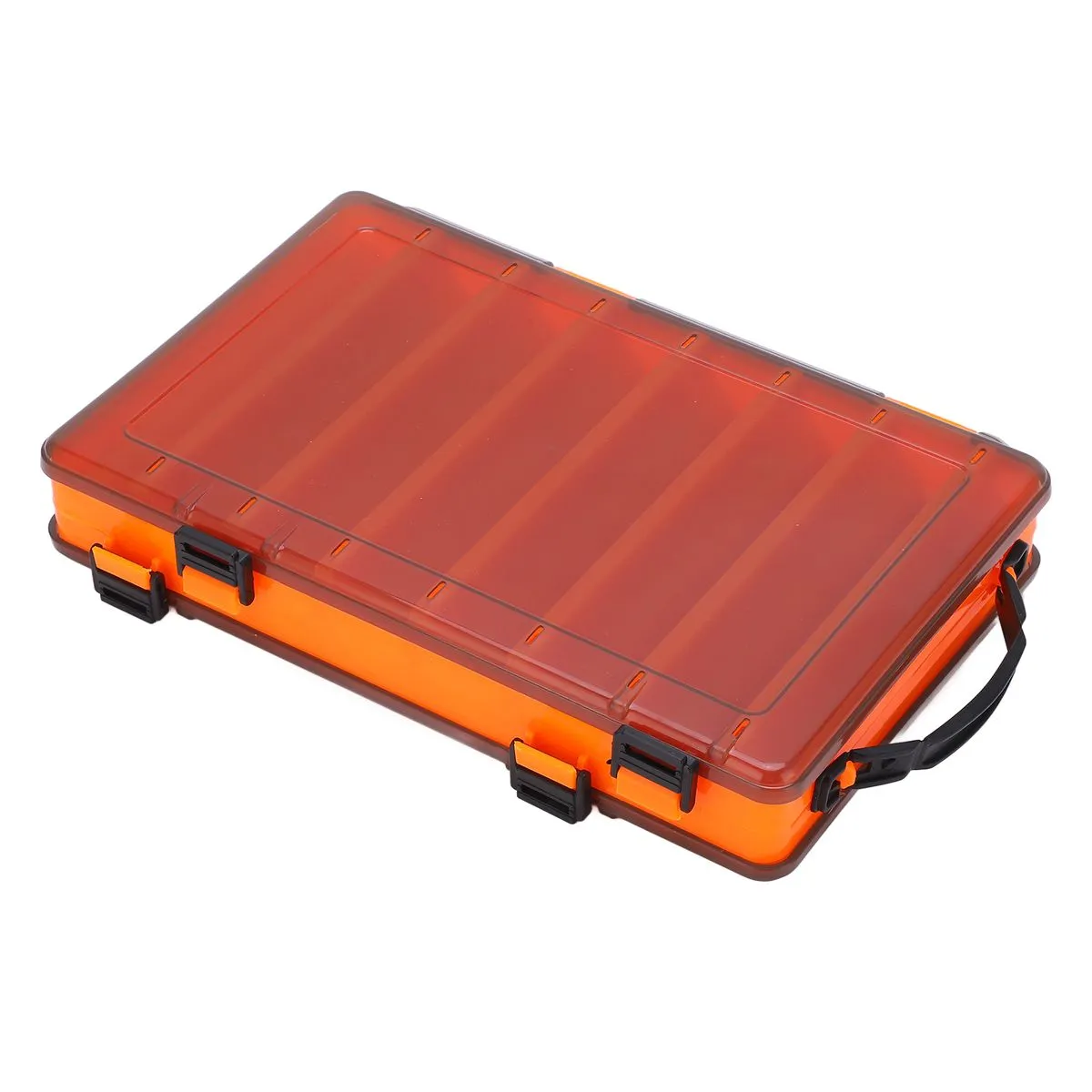 2-Sided Plastic Lure Tackle Box with Handle