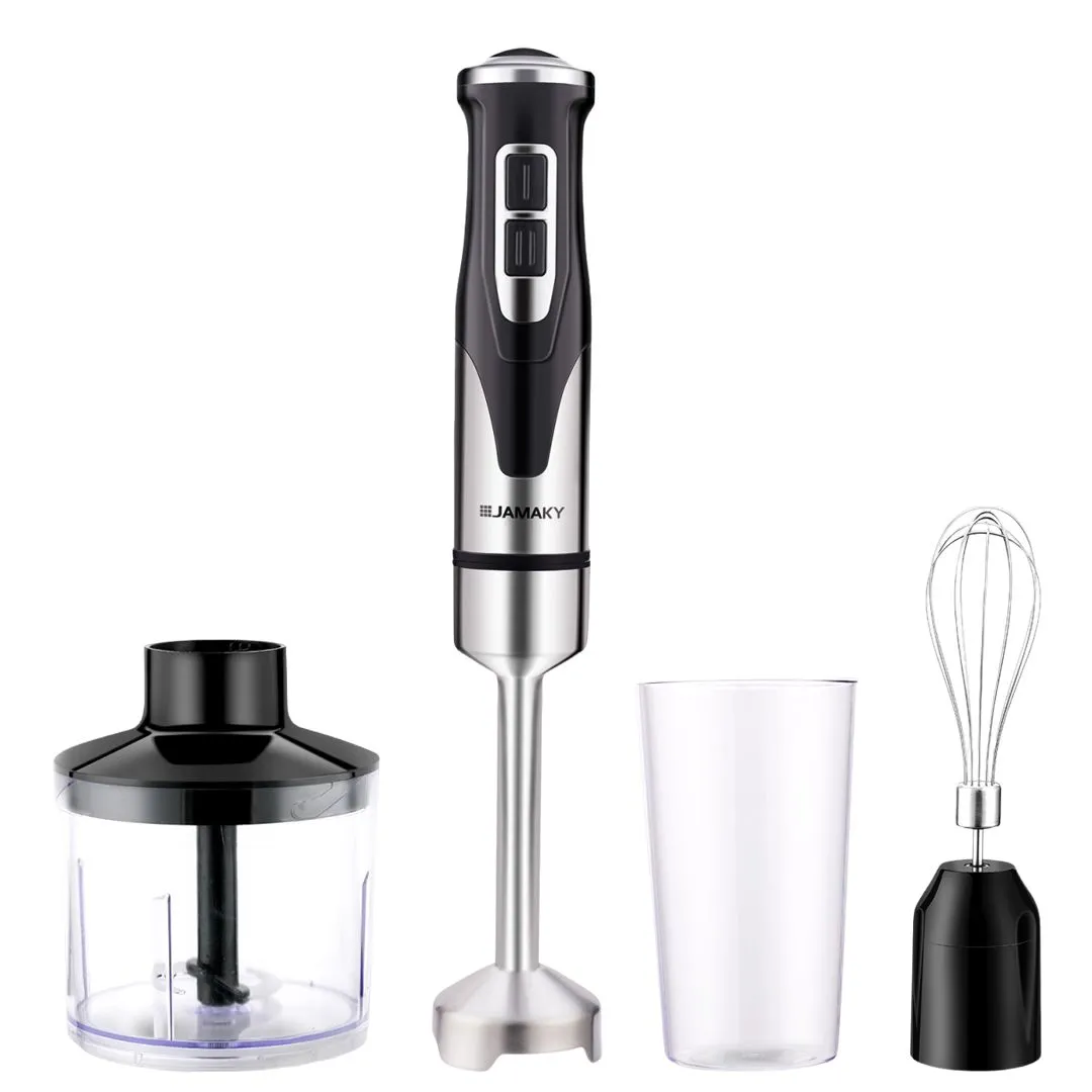 2000W 4-in-1 Stick Blender Electric Hand Blender with Egg Beater & 2 Cups