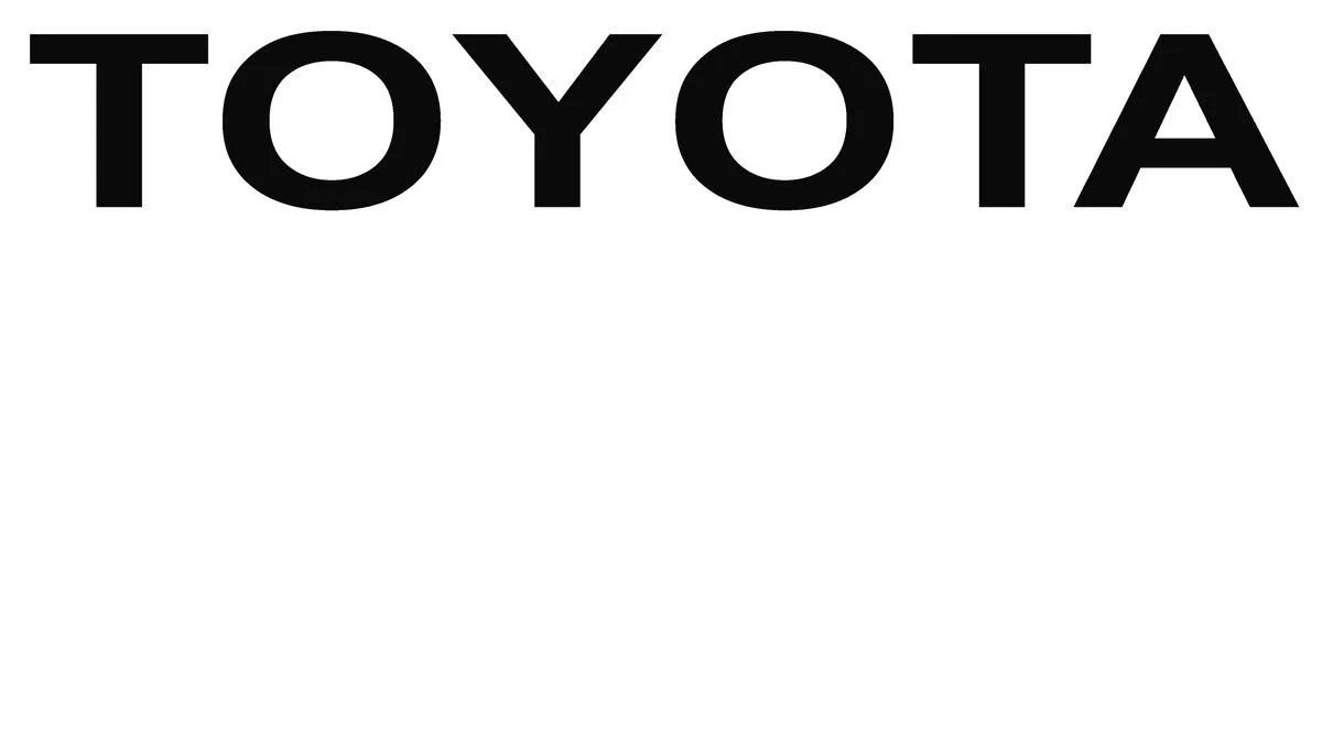 Toyota Tailgate Black Vinyl Sticker 1000mm
