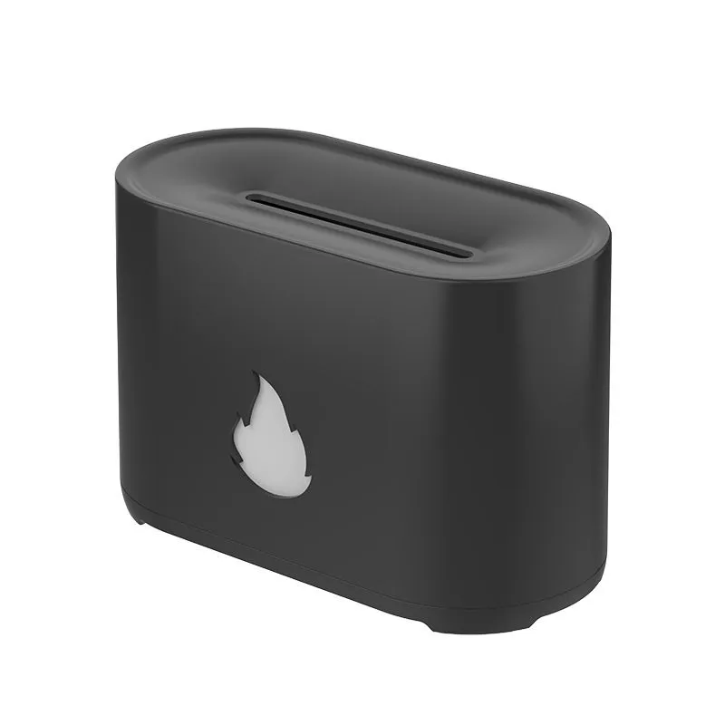 200ML Flame Aroma Essential Oil Diffuser - Black