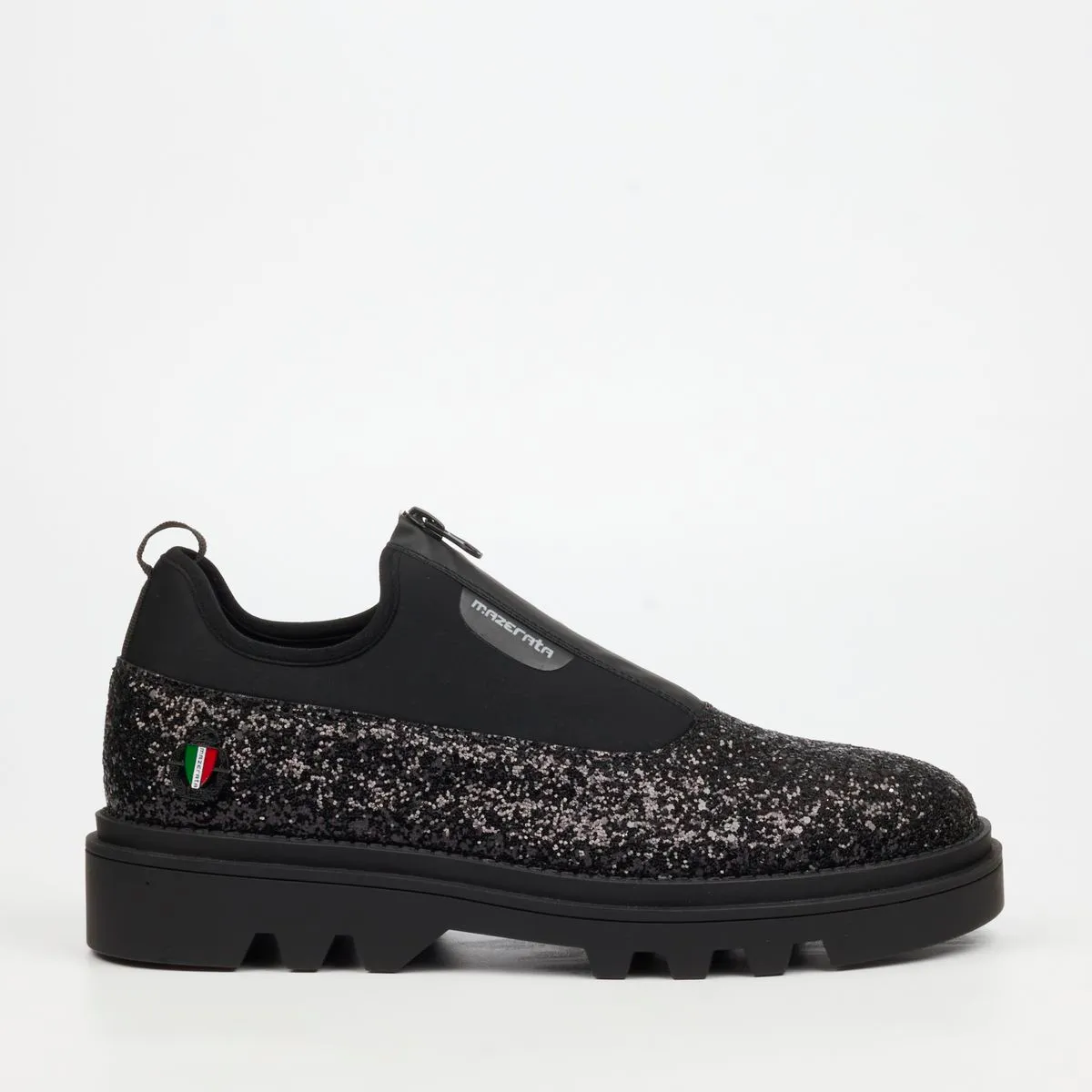 Mazerata Vinchey 3 Men Rhinestone Shoes - Black