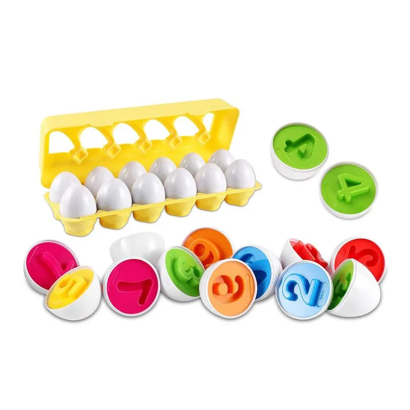 Kids Toys 12 piece Matching Eggs for Toddlers, Parent-Child Interactive Toy