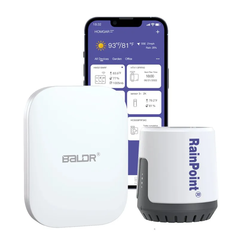 Wireless smart rain gauge + Wi-Fi Hub