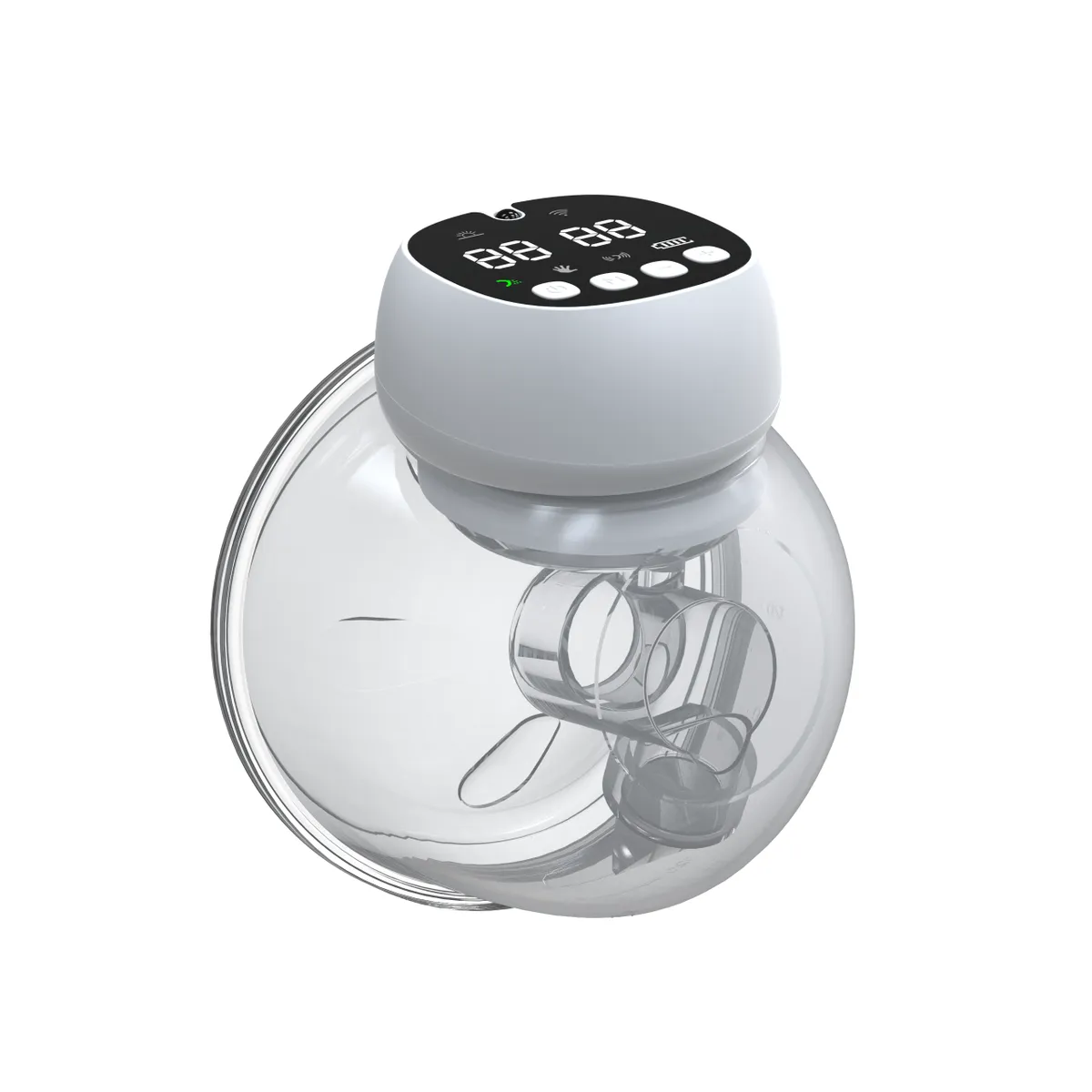 FreedomFlow Electric Hands Free Breast Pump Remote Control Bundle + Pouch - Grey