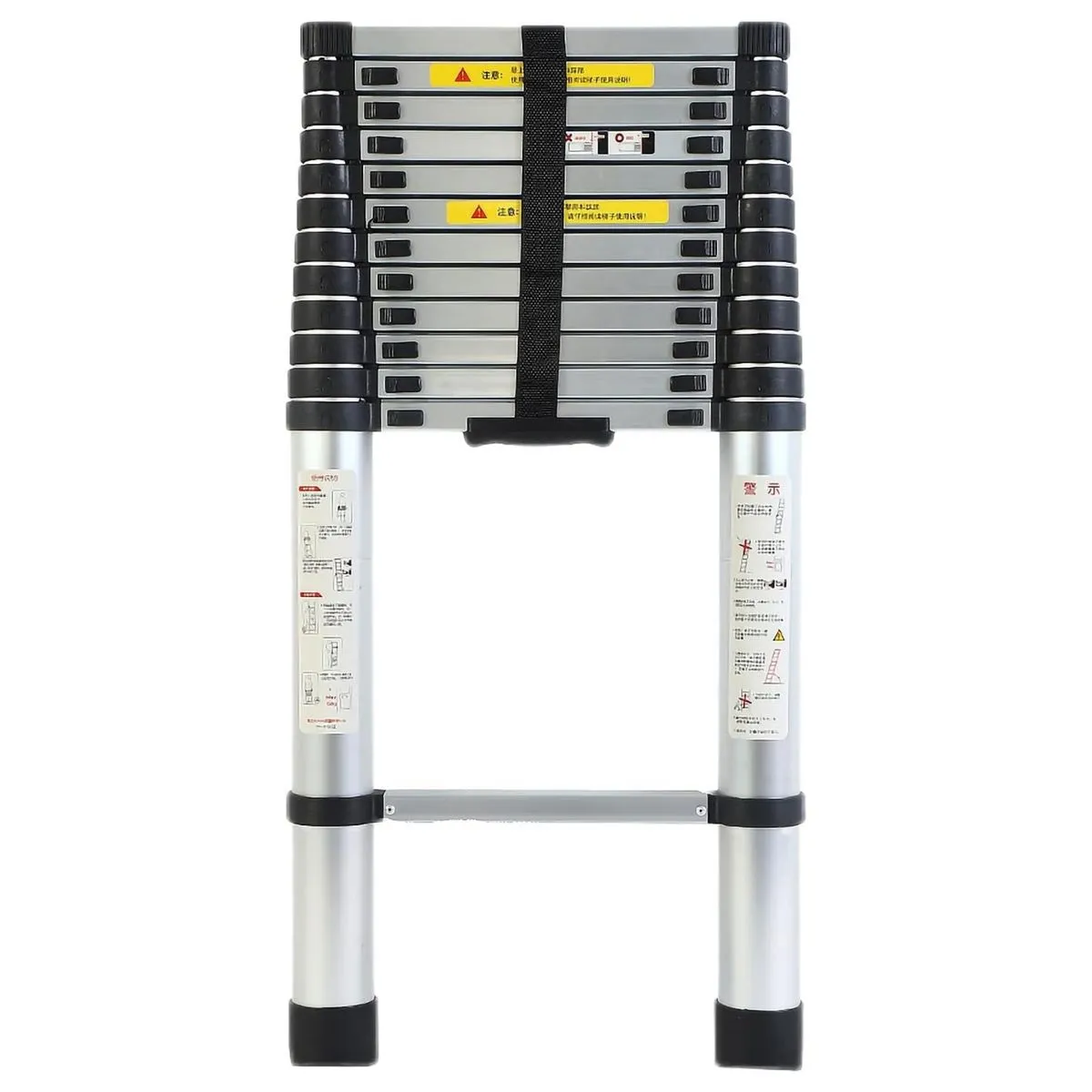 Telescoping Aluminum Extension Ladder for Outdoor Indoor - 260CM/40CM FT