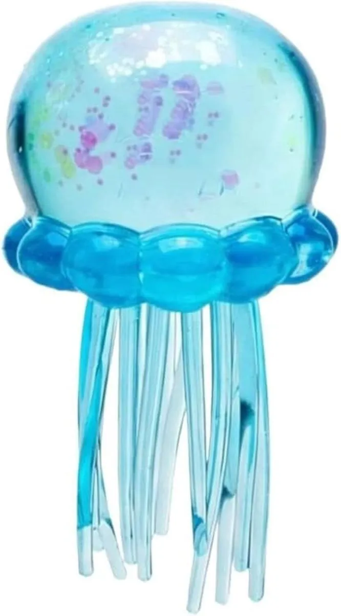 Jellyfish Jelly Squish Stress Fidget Sensory Squeeze Toy for Kids Adults - Blue