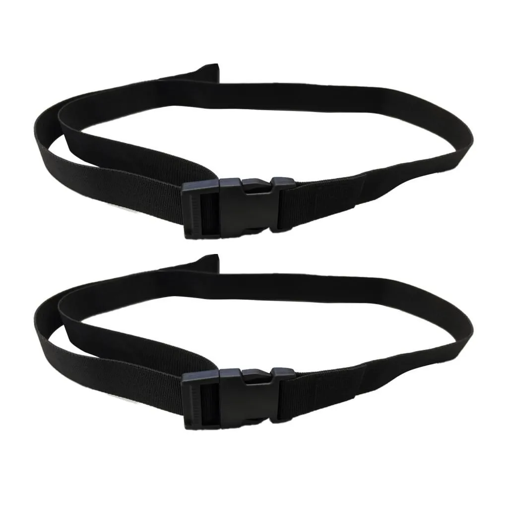 2PCS 1m 25mm Golf Trolley Webbing Straps with Quick Release Buckle black