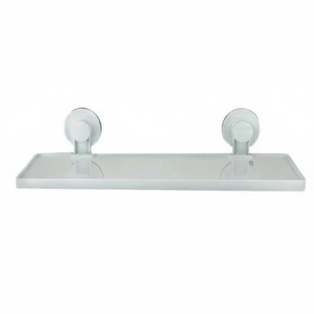 Single Shelf with Suction Cups for Bathroom Organization