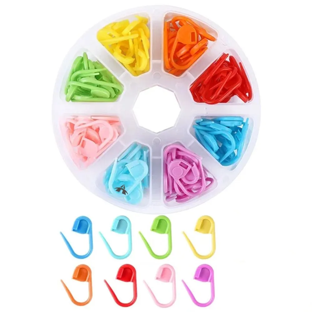 8 Color Multi-use Locking Stitch Markers for Knitting DIY Craft - 104 Piece