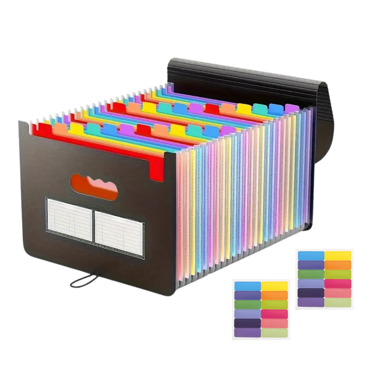 25-Pocket Large Capacity Expanding Colour-Coded Document Folder