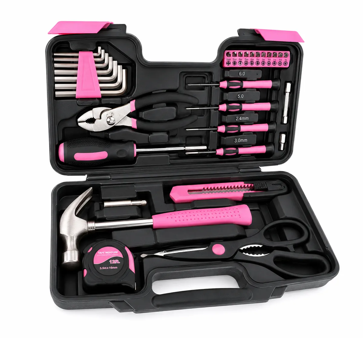 39-Piece Pink Household Hand Tool Set