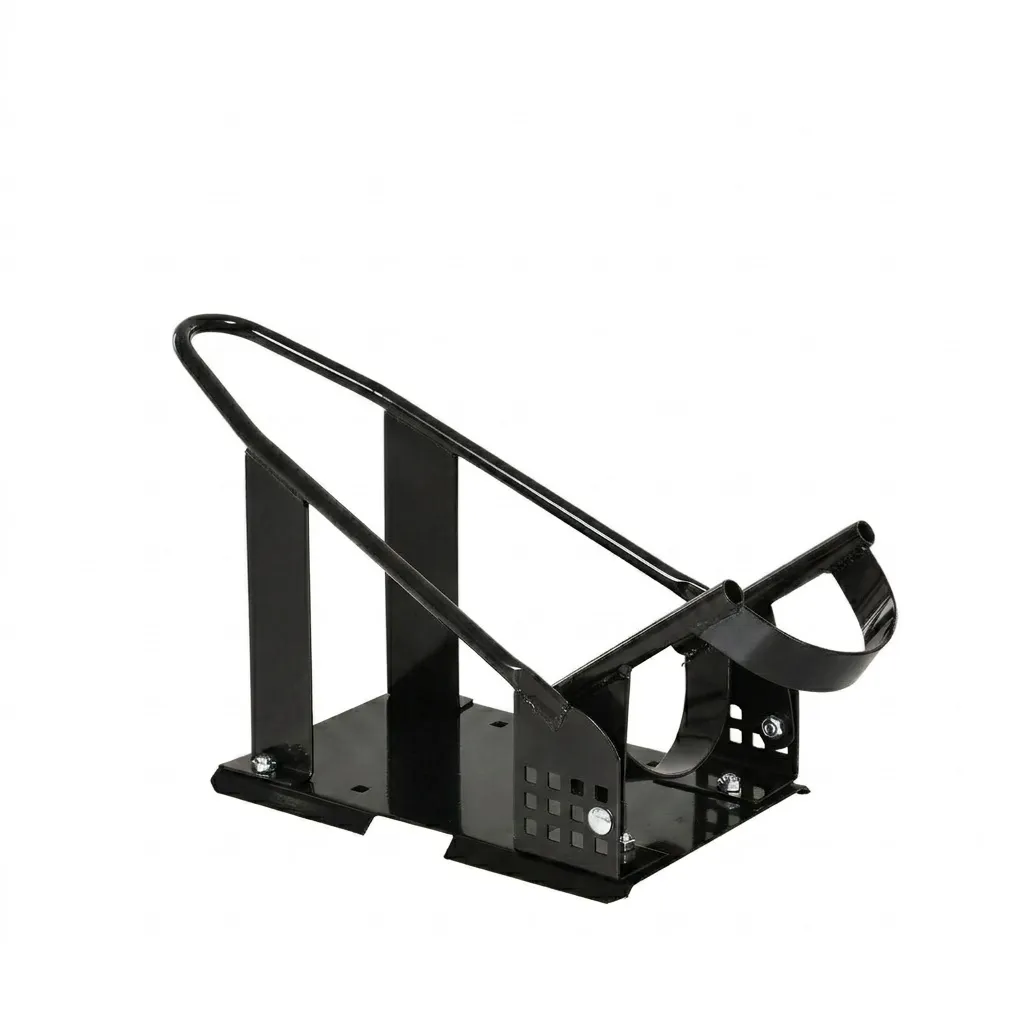 Universal Motorcycle Wheel Chock for Trucks, Trailers & Garage Maintenance - Black