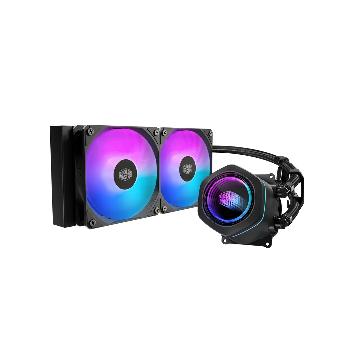Cooler Master MasterLiquid Core Nex 240 ARGB Liquid Cooler W/2X120MM Fan-BK - Black