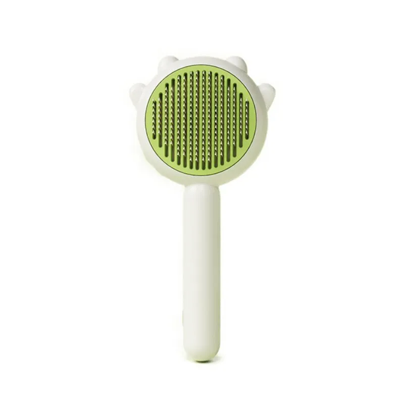 Cat Grooming Brush Self Cleaning Slicker Brushes for Dogs Cats Pet Brush - Green
