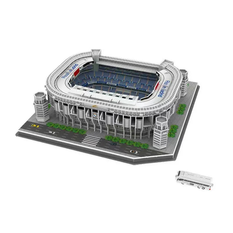3D Puzzle Bernabeu Stadium Large Model Glueless Assembly Toy Birthday Gif