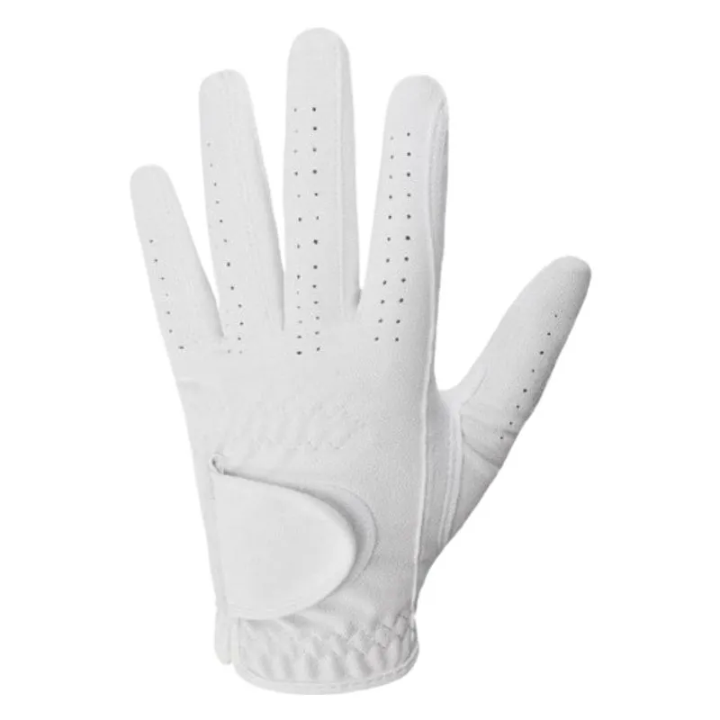 Men Left-Hand Breathable Golf Glove,Anti-Slip All-Weather Golf Glove,White