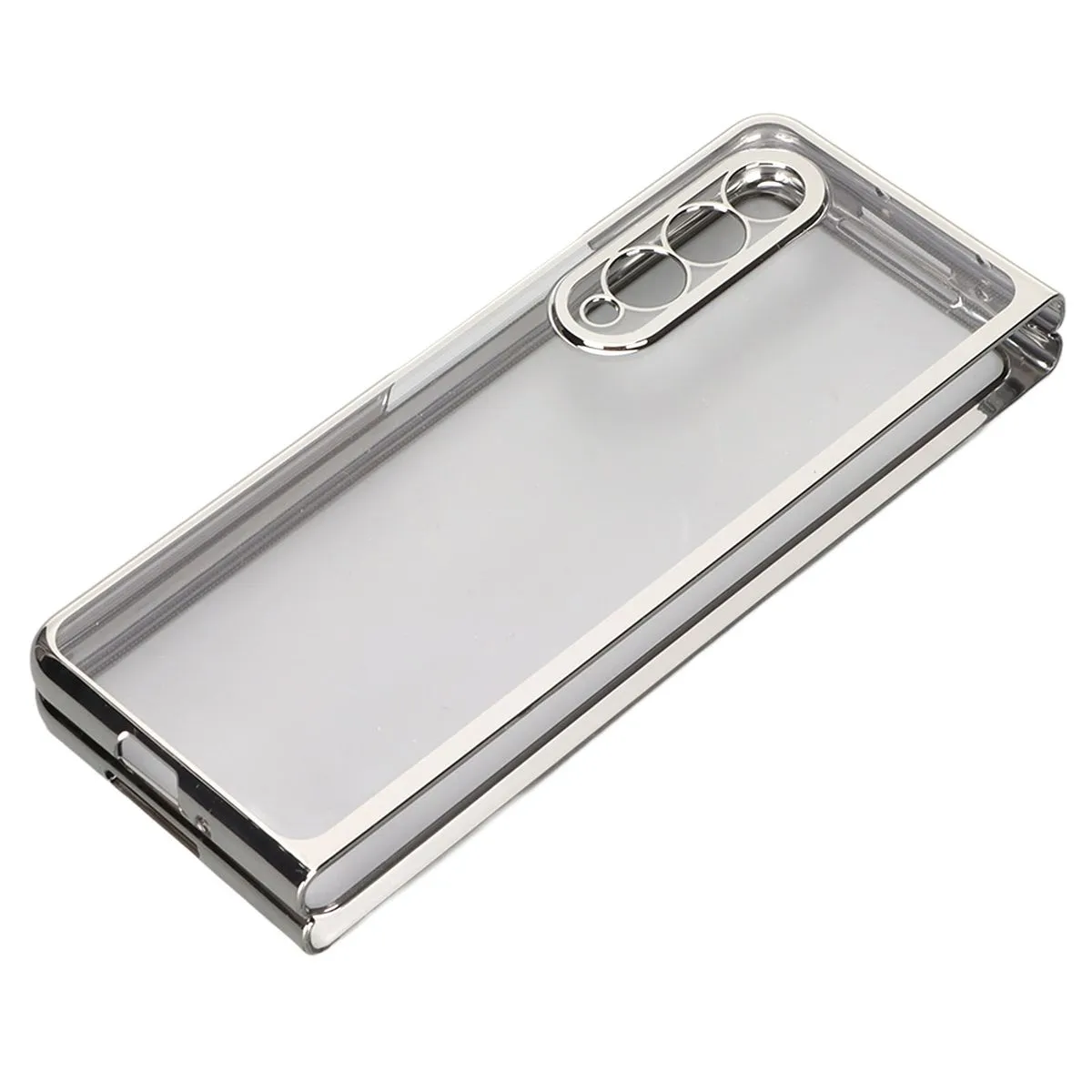 Drop Protective Electroplated Phone Case for Z Fold 3 Silver