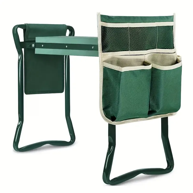 Garden Kneeler and Seat with 2 Tool Bags(Green)