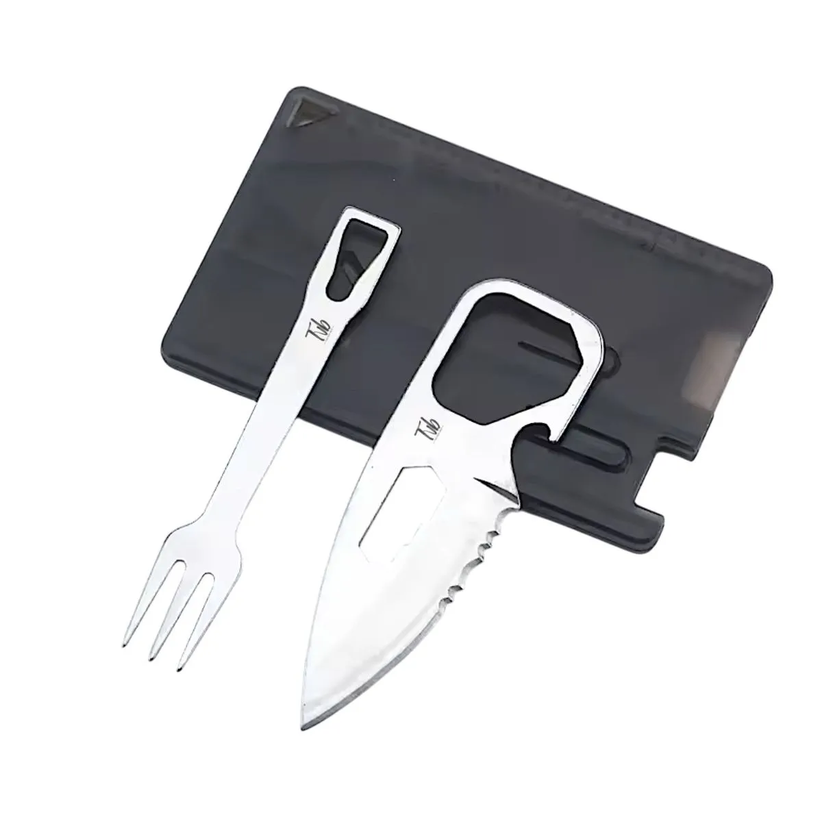 Adventure Ready: The 6-in-1 EDC Tool Card - Your Pocket-Sized Survival Kit - Black