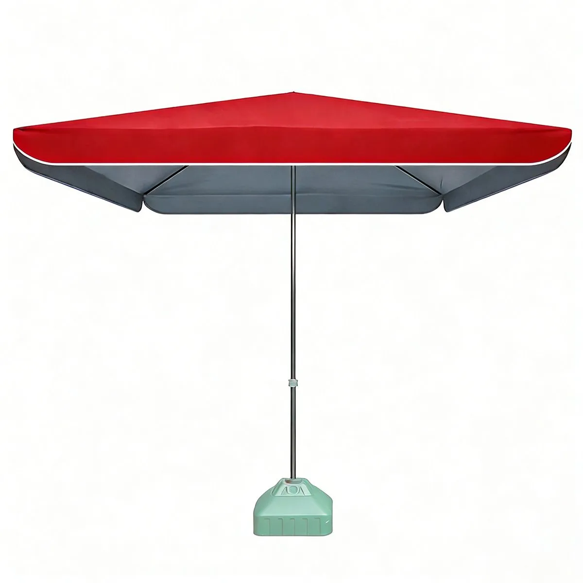 3x3m Outdoor Portable Garden Umbrella, UV Resistant Garden Patio Parasol - red