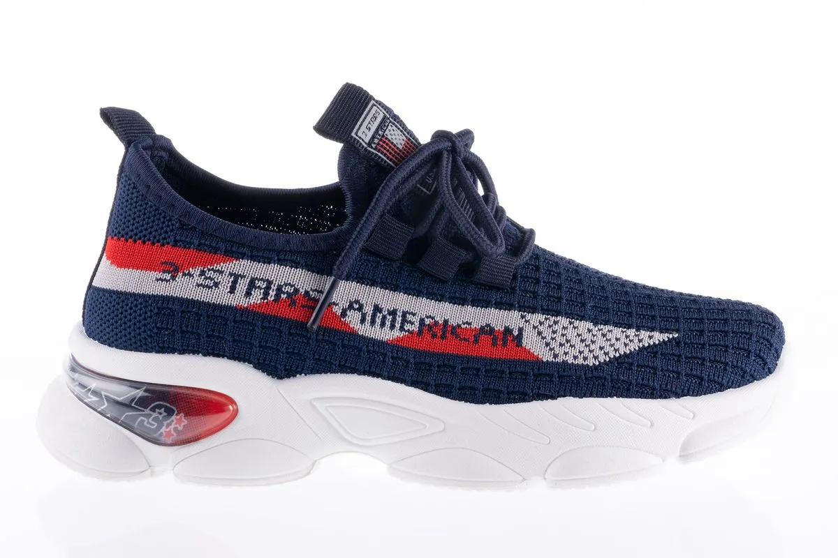 3-Stars Authentic Sport-Kiddies Memory Foam San Diego Sneakers - Navy