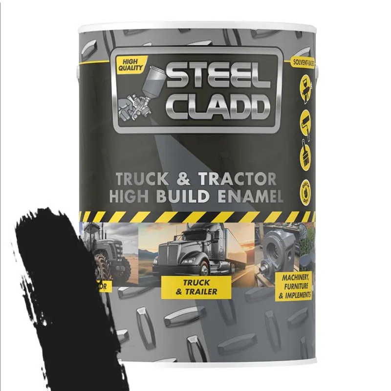 Steel Cladd Truck And Tractor Enamel Matt Black 5L