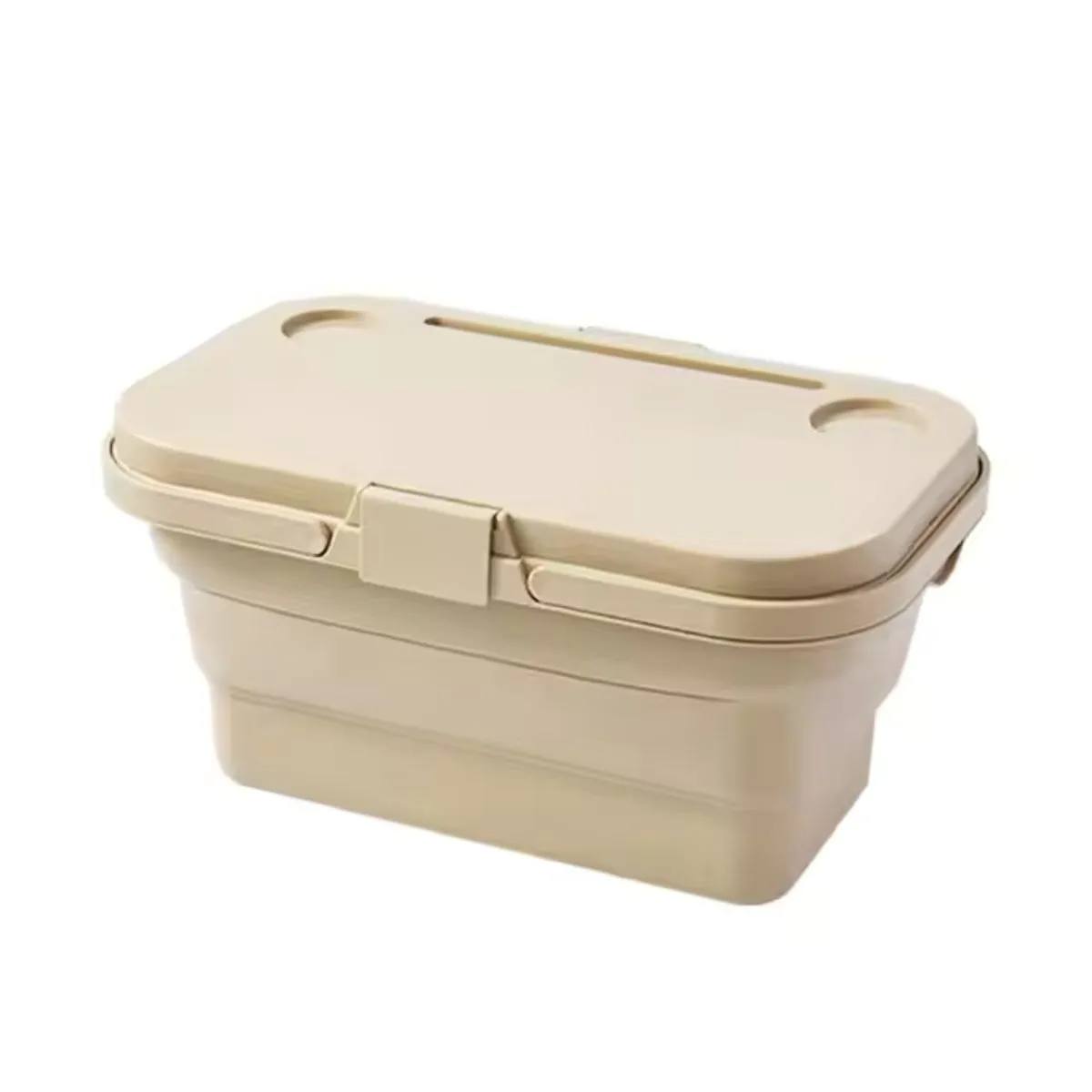 Foldable Outdoor Picnic Basket - Beige