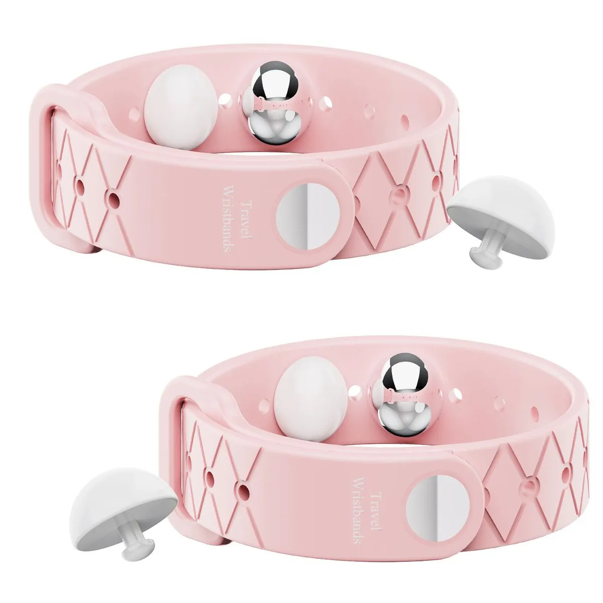 Adjustable Nausea Relief Acupressure Motion Bands - Pink
