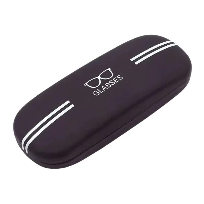 Hard Shell Glasses Case For Men and Women Sunglasses Storage Box - Black