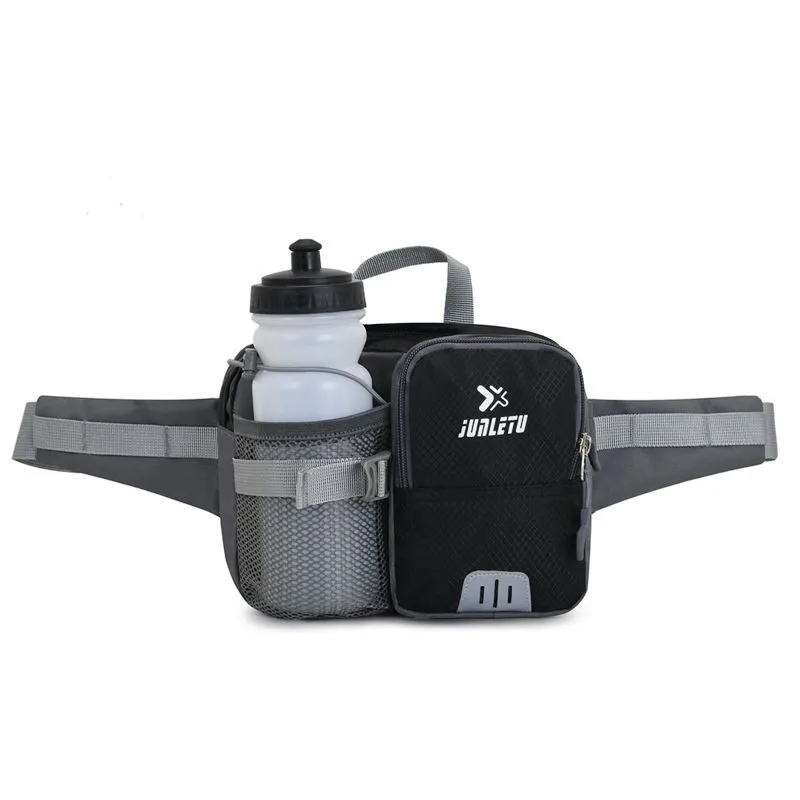 1PCS Fanny Pack Waist Bag Women Men, Running Packs with Phone Water Bottle - Black