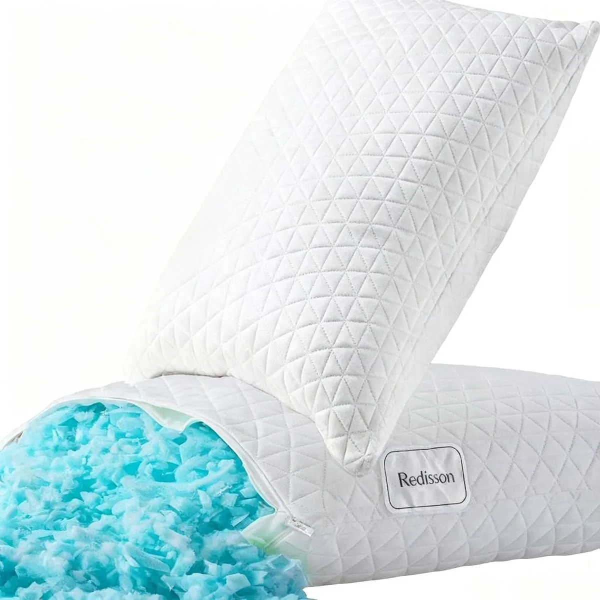Shredded Memory Foam Pillows for Sleeping,Bed Pillow Standard Size Set of 2