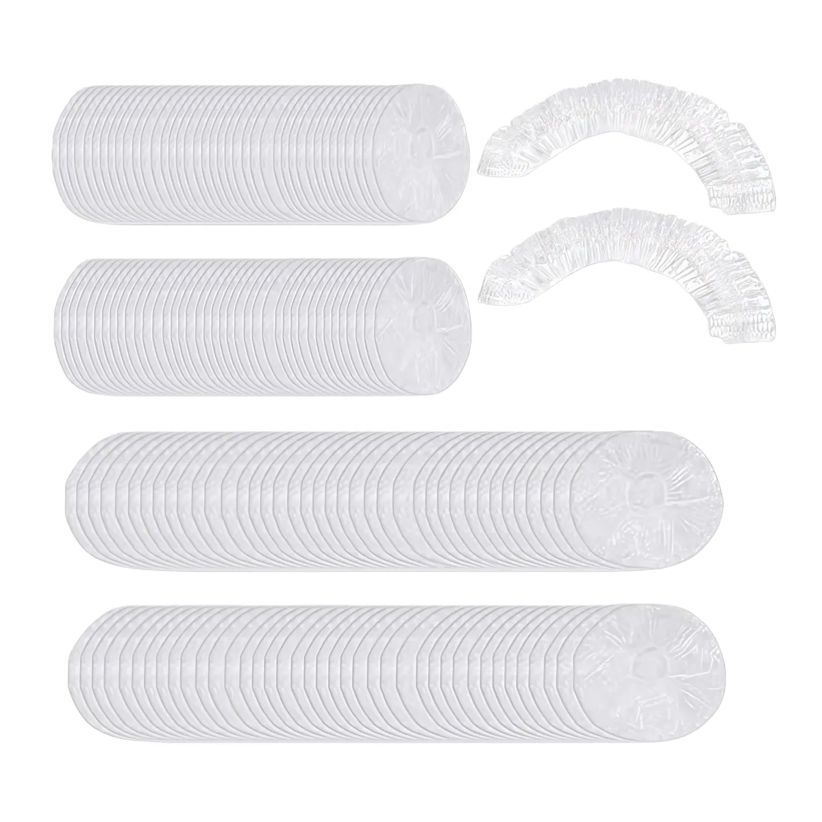 Kingdushi 300Pack Disposable Shower Caps,Waterproof Plastic Bath Caps