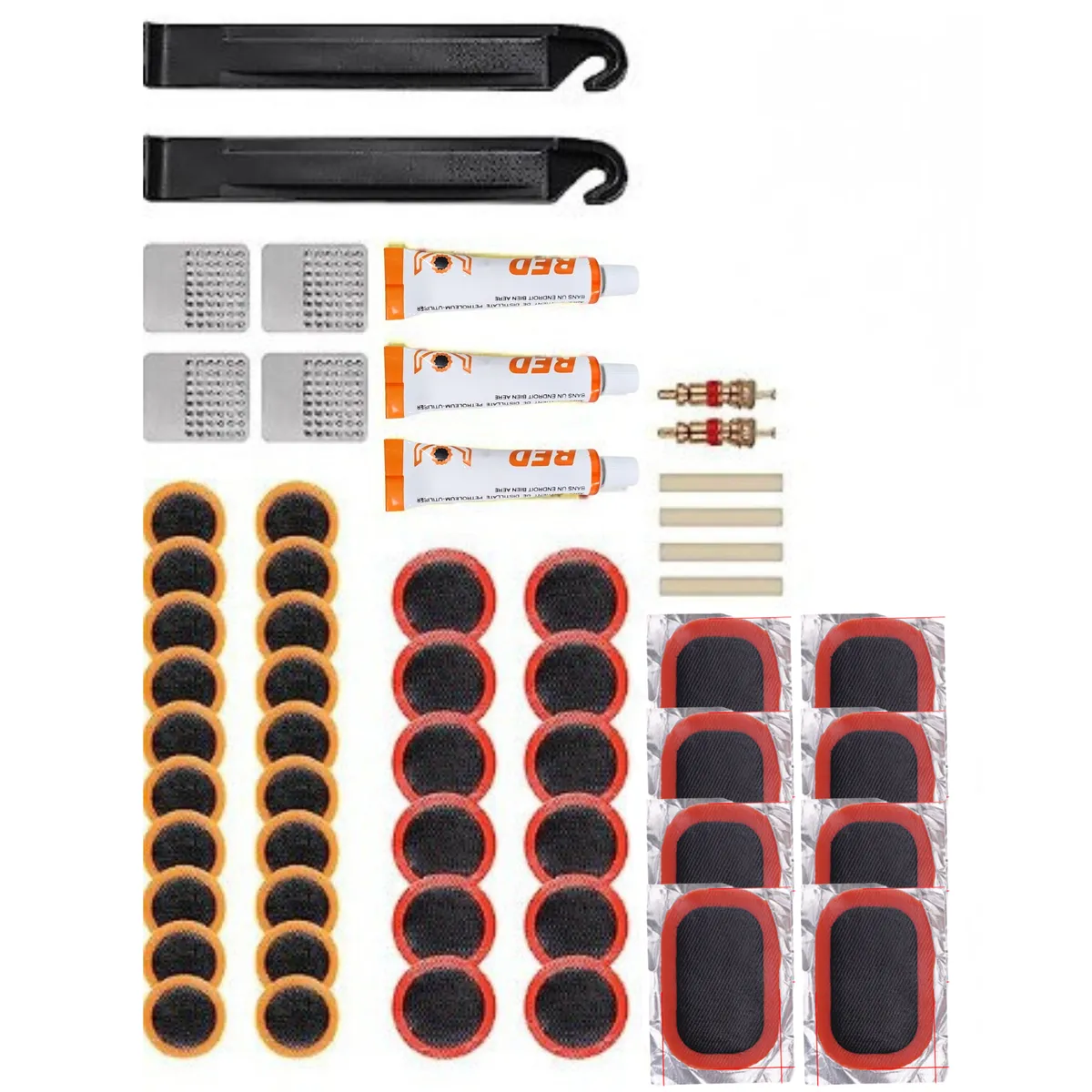 Arfast- 55-Piece Bike Bicycle Tire Repair Kit with Levers, Patches & Tools