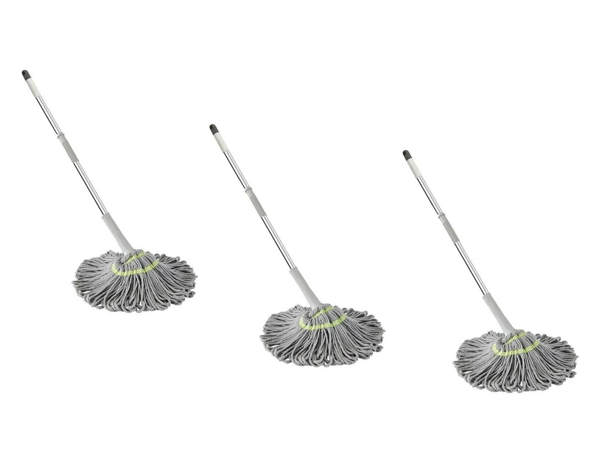 3Pack-Self-Wringing Microfiber Squeeze Mop