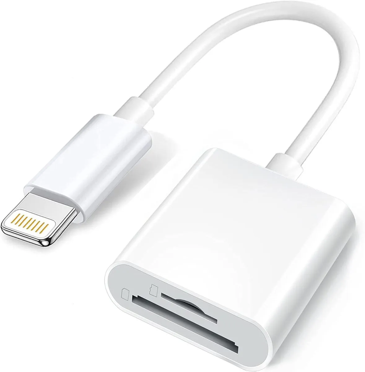2-in-1 Lightning SD/TF Card Reader Compatible with iPhone/iPad