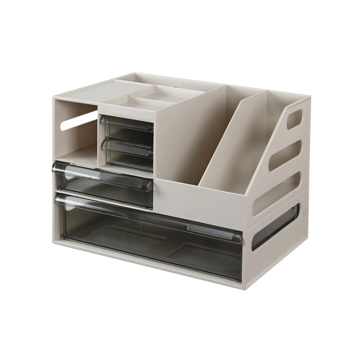 Desk Storage Organizer File Box - Brown