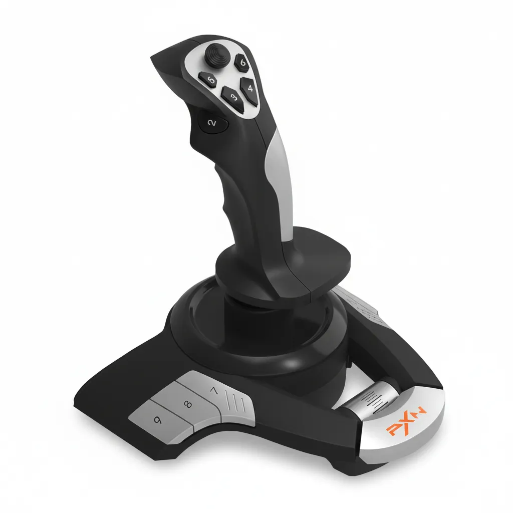 PXN Wired Flight Joystick for PC with Vibration and Throttle Controls