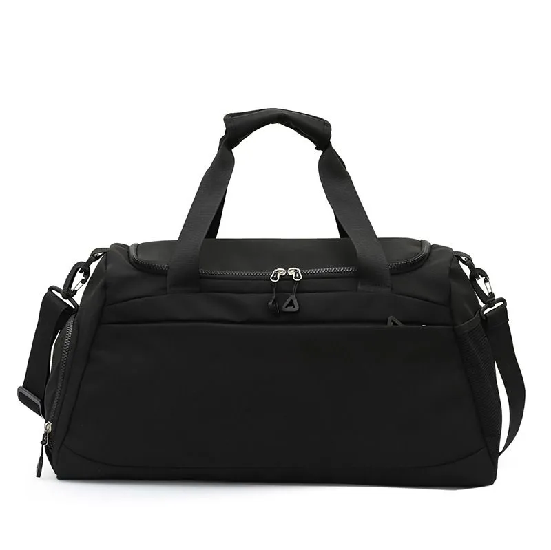 Wet Dry Gym Bag Large Shoe Compartment Travel Duffel - Black