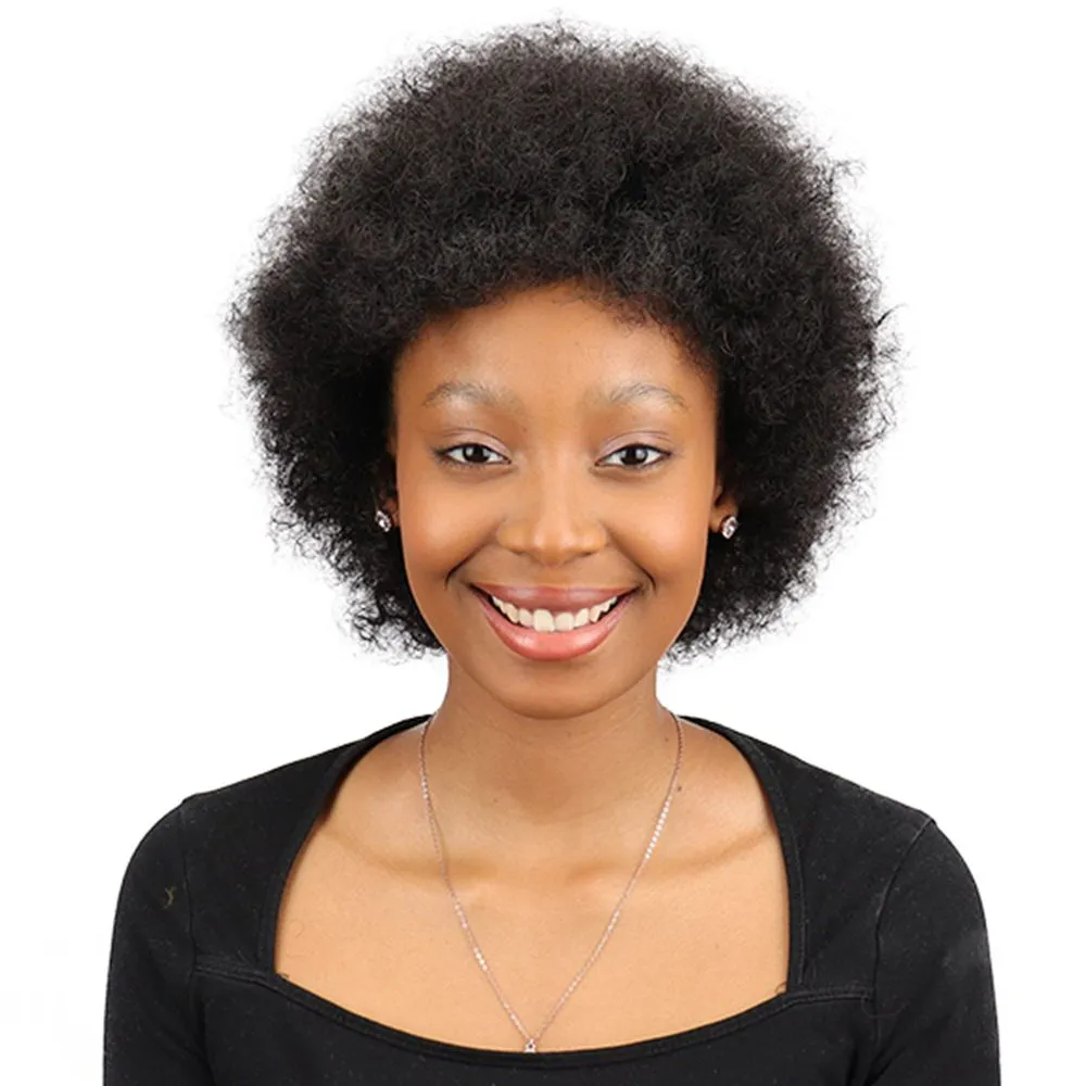Joedir Brazilian Human Curly Hair Wigs Products Afro Wigs Natural AMNA 1B