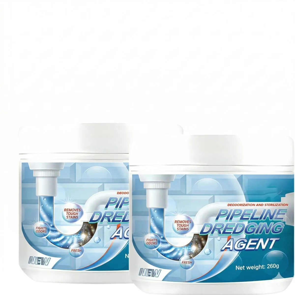 Powerful Pipe Dredging Agent - 2-Pack Sink and Drain Clog Remover