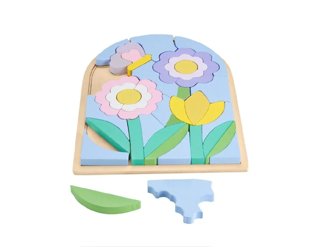 Rainbow Flower Wooden Early Learning Puzzle Toy