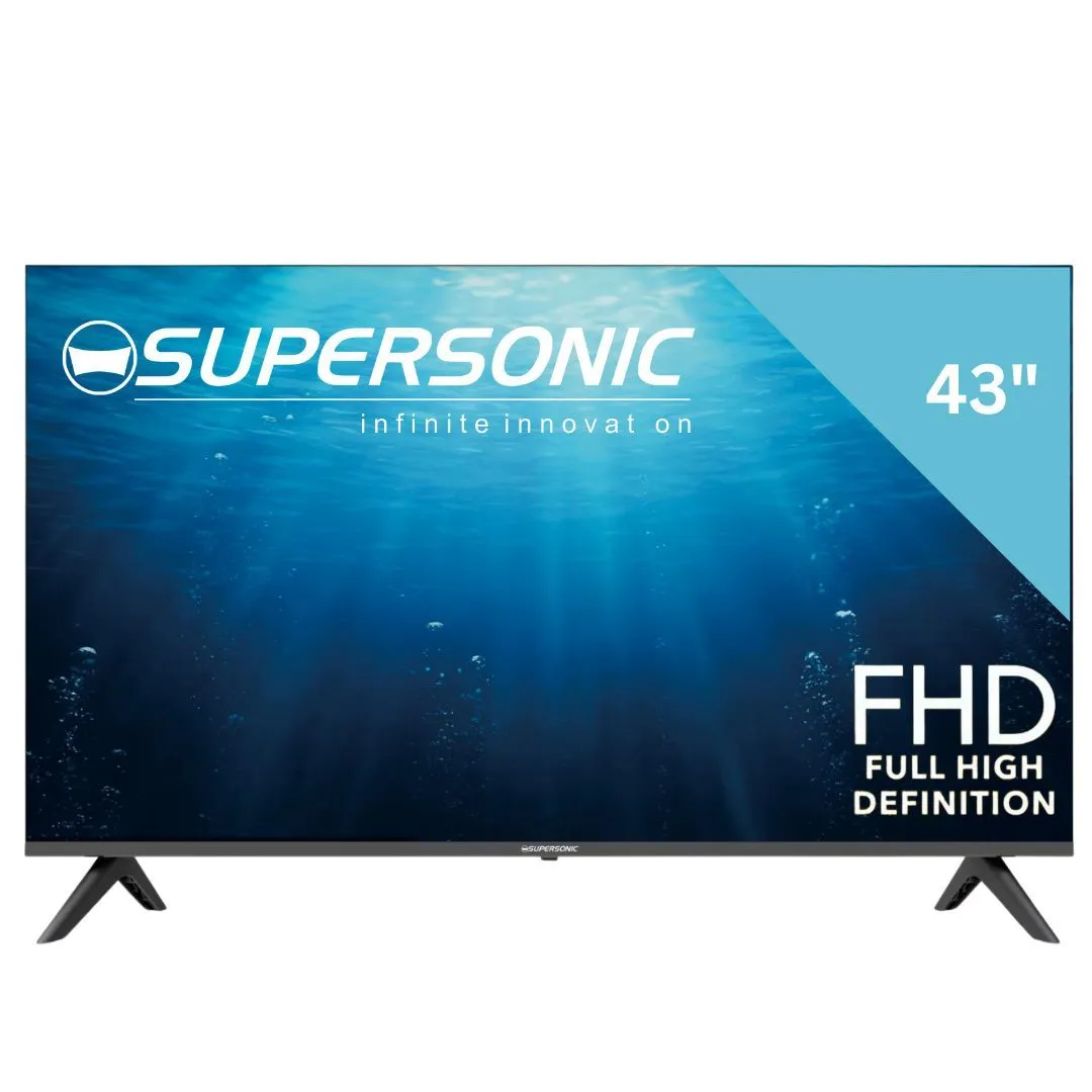 Supersonic 43" Full HD Non-Smart Frameless TV HDMI/ USB/ AV Mode