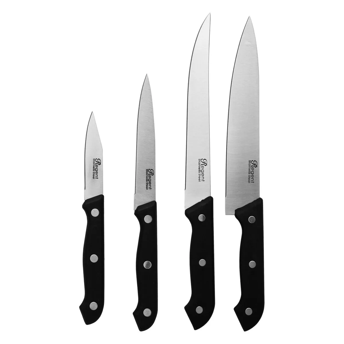 Regent Kitchen Knives with Bakelite Handle and 3 Rivets 4pk Set