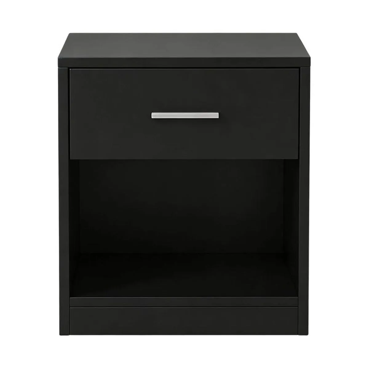 Nightstand Bedside Table/Foot Table/Coffee Table with Storage Drawers - Black