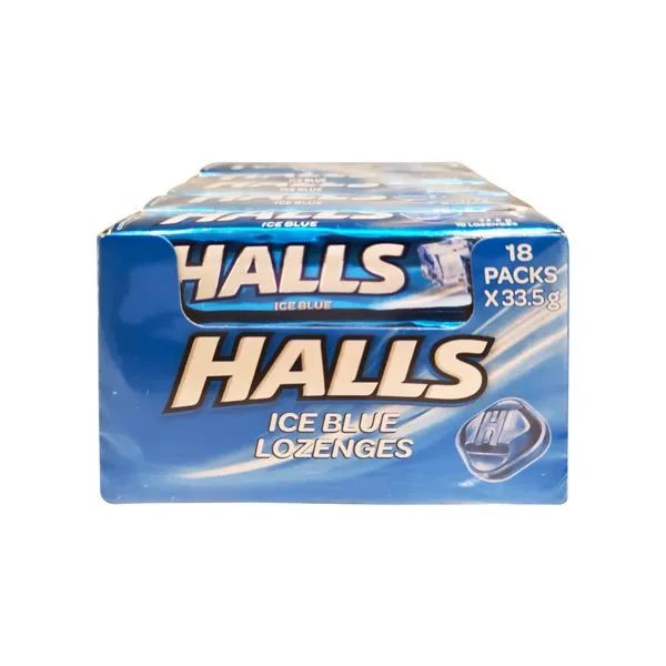 Halls Lozenges Ice Blue (18 Packs)