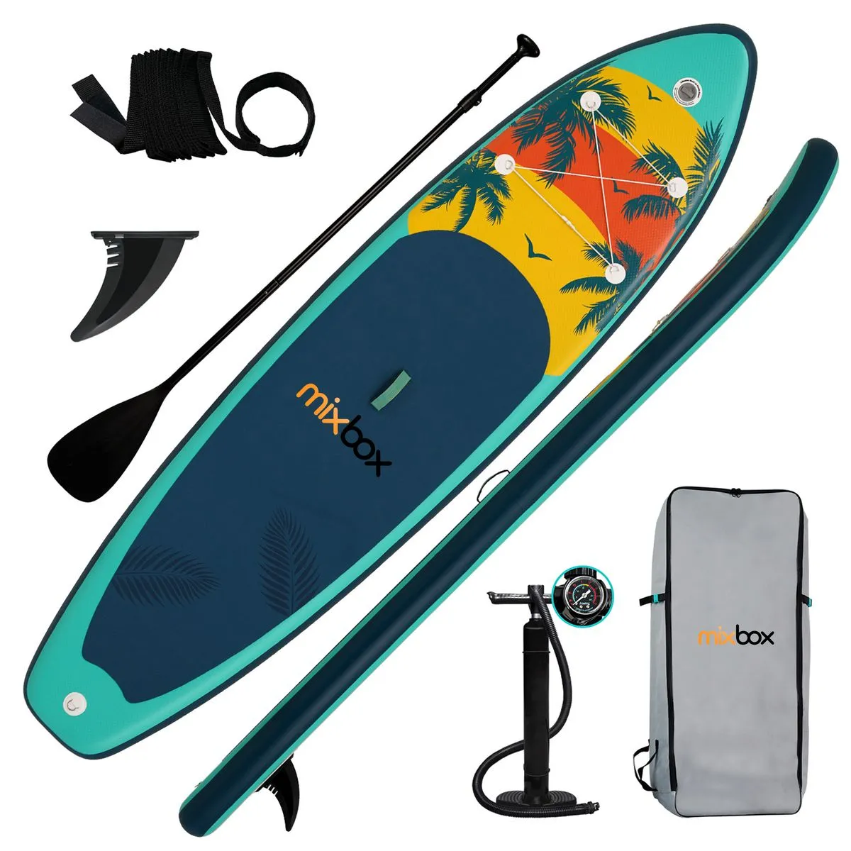 Mix Box Ultra-Light Inflatable Stand Up Paddle Board SUP Kit-335cm -  Green