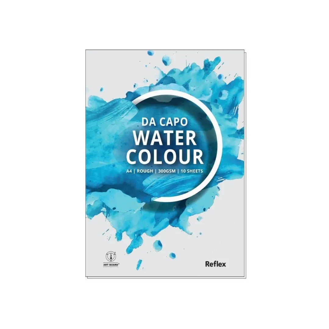 Reflex Da Capo Pad A4 - 10 Sheets with 300gsm White Watercolour Paper