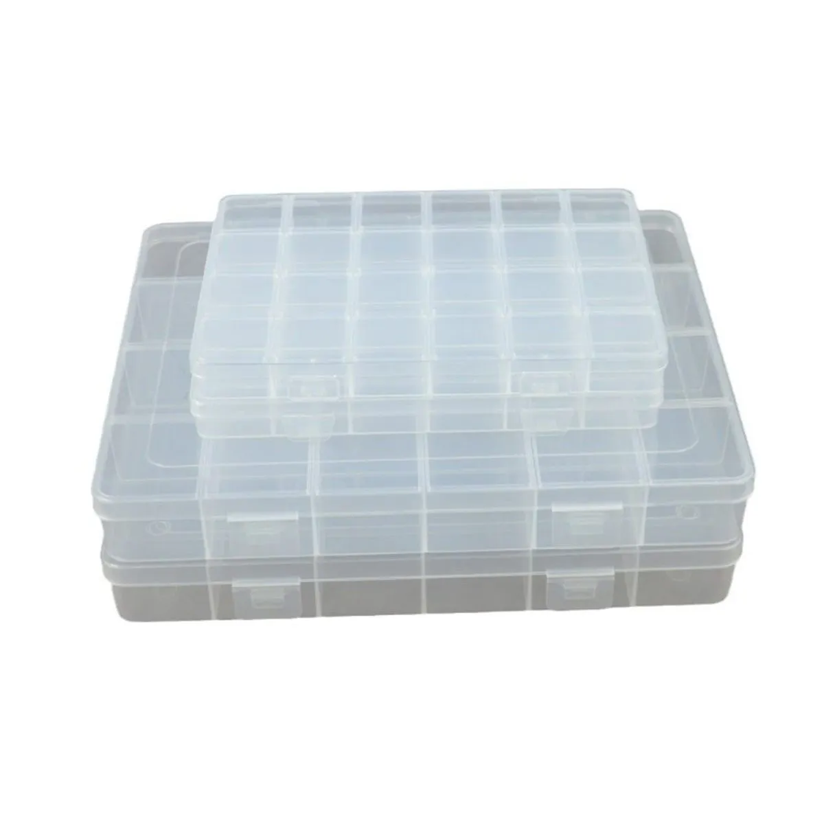 24-Grid Transparent Storage Box for Earrings, Earbuds & Small Items