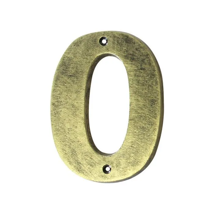 Antique House Numeral No .0 (200mm) - Gold